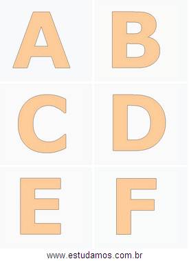 Alfabeto do A até F