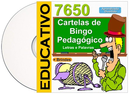 Cartelas de Bingo Pedagógico Para Imprimir