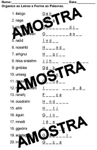 Organizar as Letras Para Formar Nomes de Países