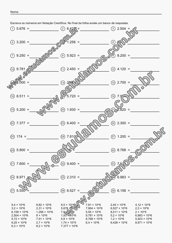 Escreva em Notação Científica.